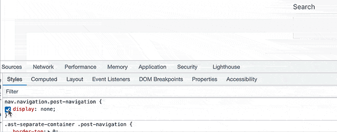 Eliminar enlaces de siguiente y anterior en WordPress usando CSS