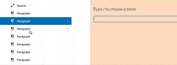 Mehrere Blöcke verschieben
