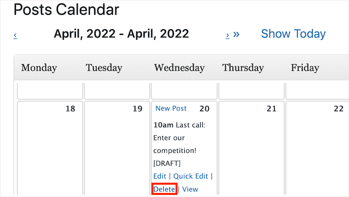 Hur man tar bort ett inlägg från WordPress massplanering