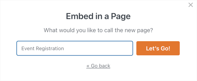 Creating a new page for an RSVP form Creating a new page for an RSVP form