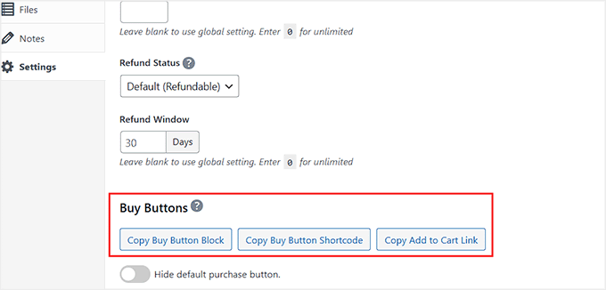 Add Buy Now button for an EDD product