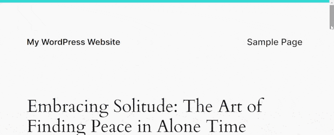 Läsframstegsmätare gjord med Catch Scroll Progress Bar