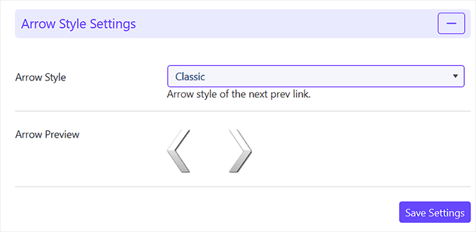 Elige el estilo de flecha
