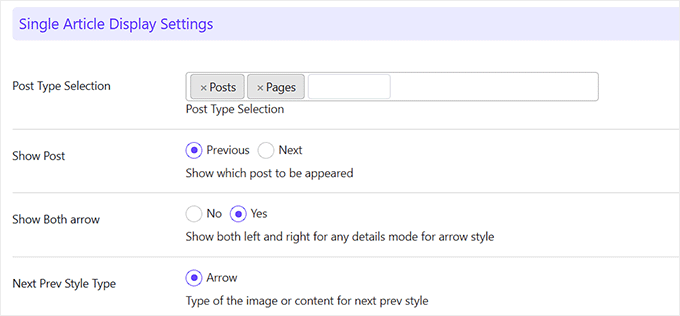 Elige cómo mostrar las flechas