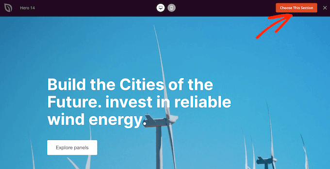 A SeedProd hero template A SeedProd hero template