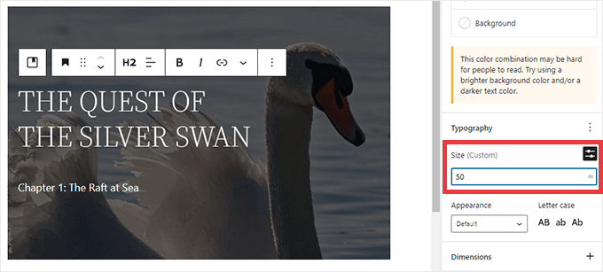 Adding text on top of an image in WordPress Adding text on top of an image in WordPress