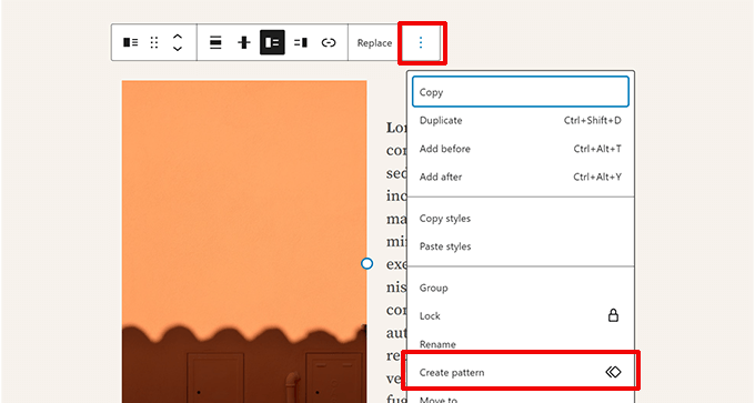 Create pattern block editor Create pattern block editor