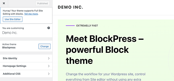 Opțiuni minime pe pagina de personalizare Opțiuni minime pe pagina de personalizare