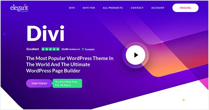 Divi WordPress theme Elegant Themes Divi