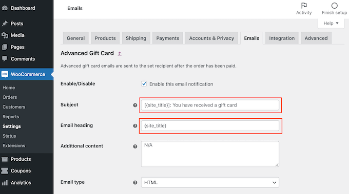 The WooCommerce email templates The WooCommerce email templates