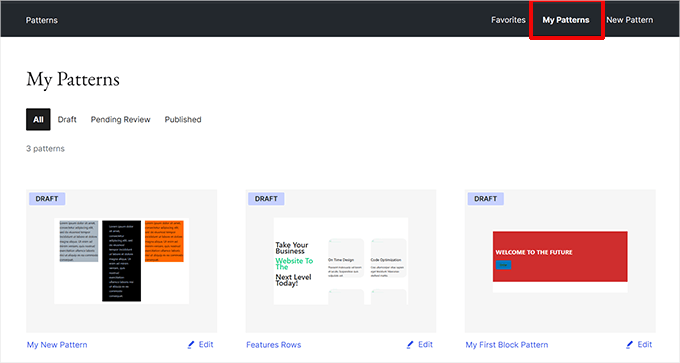 Manage patterns in WordPress.org directory Manage patterns in WordPress.org directory