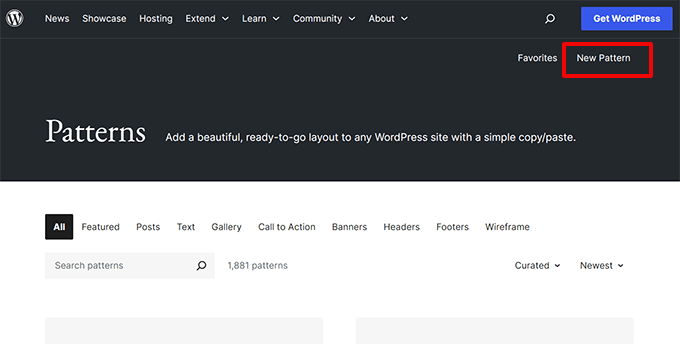 Create new pattern in WordPress.org pattern directory Create new pattern in WordPress.org pattern directory