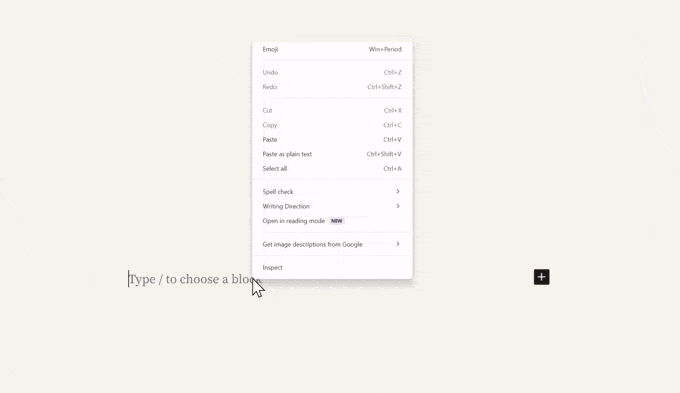 Paste pattern in block editor Paste pattern in block editor