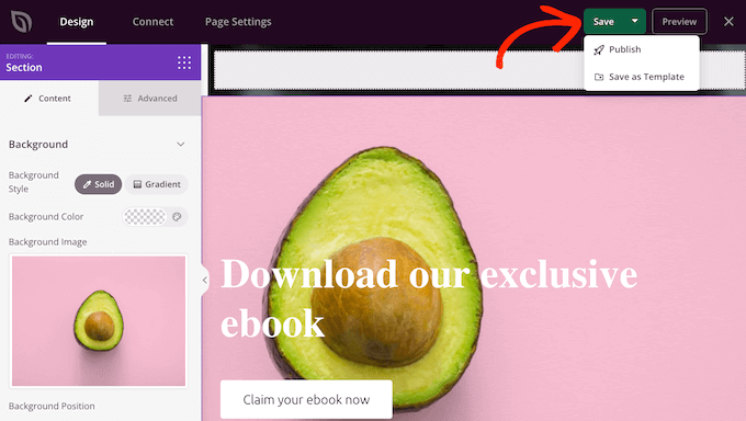 Publishing a SeedProd design Publishing a SeedProd design