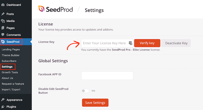 Verifying your SeedProd license Verifying your SeedProd license