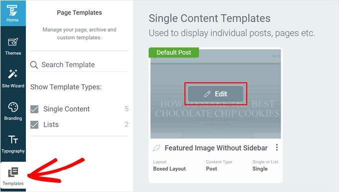 Editing a Thrive Theme's single post template Editing a Thrive Theme's single post template