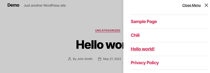 Twenty Twenty Vertical Menu Position Preview Twenty Twenty Vertical Menu Position Preview