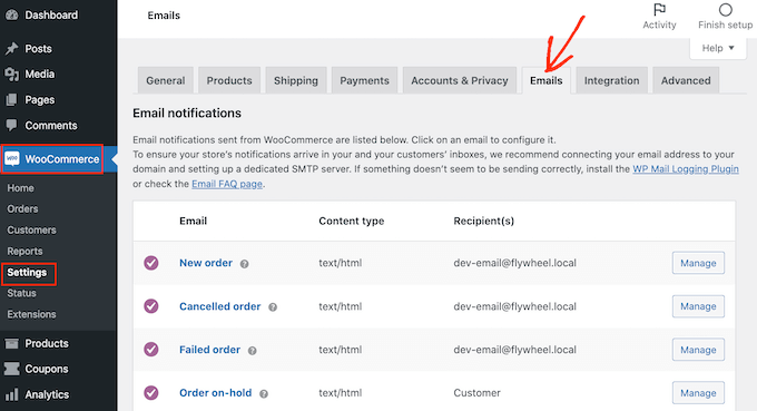 Editing the gift card email Editing the gift card email