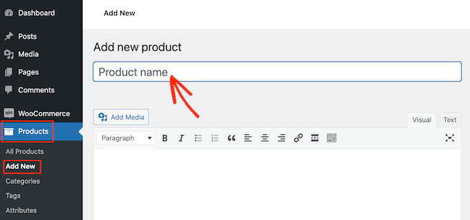 WooCommerce's 'New Product' screen WooCommerce's 'New Product' screen