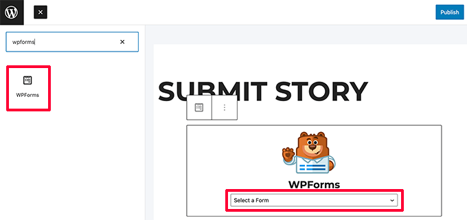 Add form to a post or page Add form to a post or page