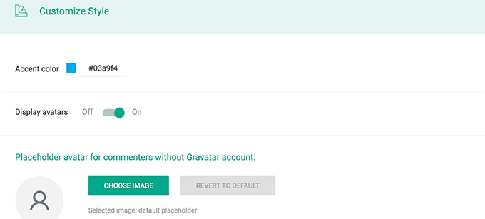 Comment style and customization Comment style and customization