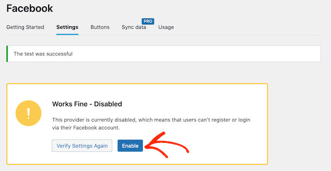 Activation de la connexion sociale de Nextend