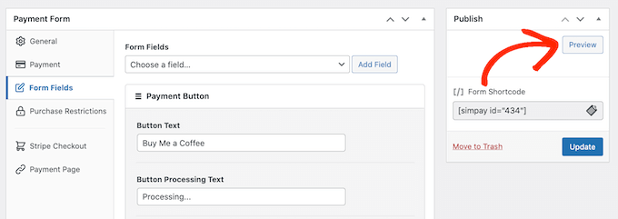 How to preview a payment form in WordPress How to preview a payment form in WordPress