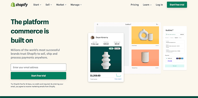 Shopify-webbplats Shopify-webbplats