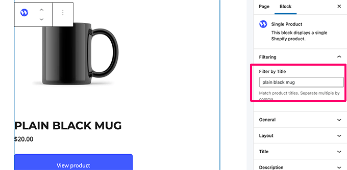 Single product block Single product block