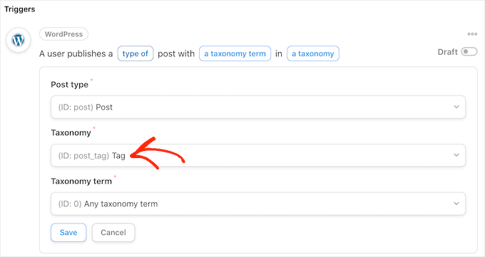 自動化されたワークフローにカテゴリとタグを追加する