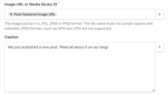 Instagramへのキャプションの自動投稿