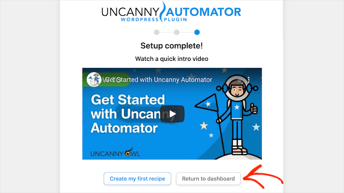 Uncanny Automator セットアップウィザード