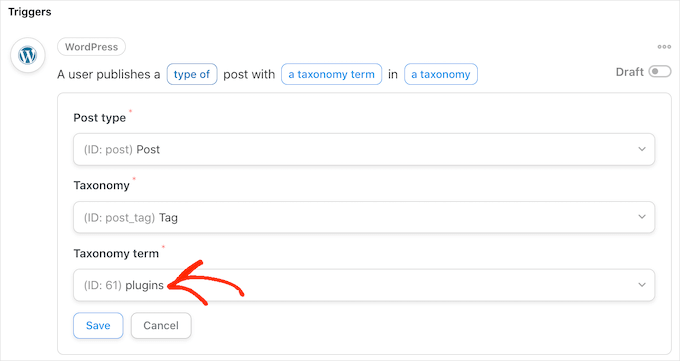 Uncanny Automator でタグを選択する