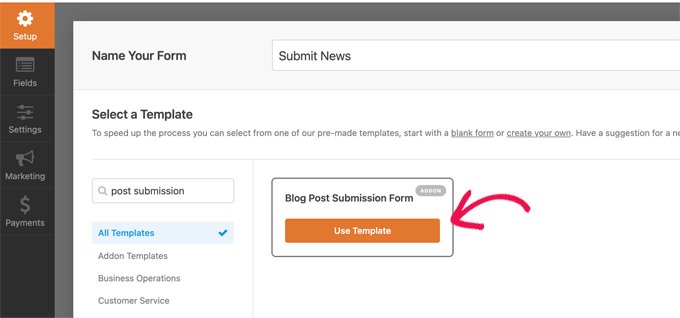 Choose template Choose template