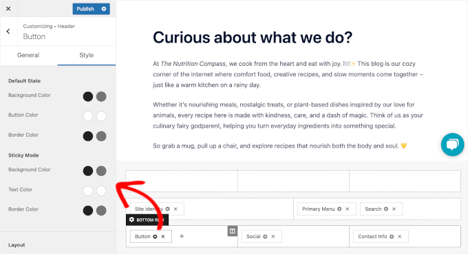 Customize each header block Customize each header block