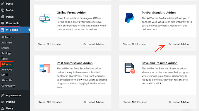 WPForms' PayPal addon WPForms' PayPal addon