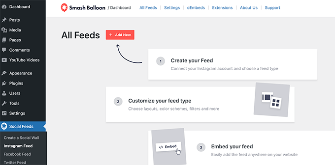 Adding social feeds Adding social feeds
