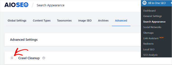 Go to AIOSEO advanced settings in search appearance Go to AIOSEO advanced settings in search appearance