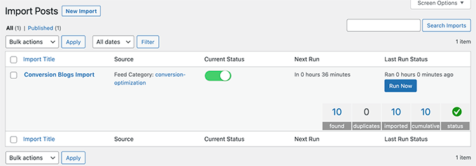 Import Finished Import Finished