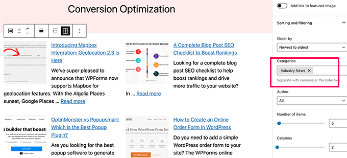 Style and sort curated content Style and sort curated content