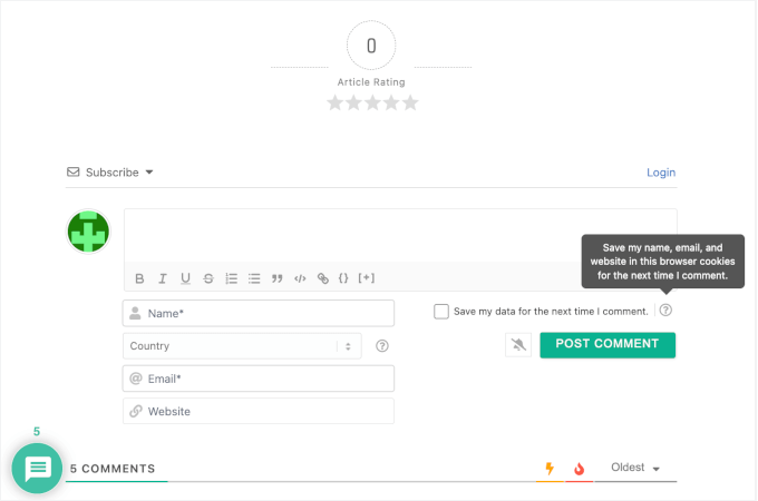 The comment form with custom fields' guest view The comment form with custom fields' guest view
