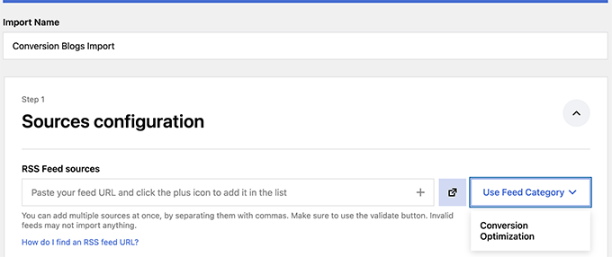 Prepare to import feeds Prepare to import feeds