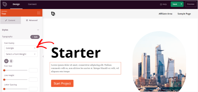 Change font in theme builder Change font in theme builder