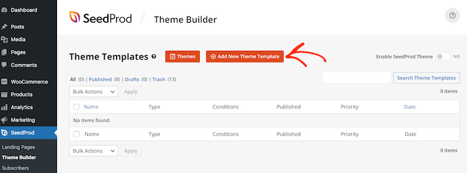 The SeedProd theme builder The SeedProd theme builder