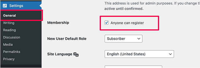 Open user registration in WordPress