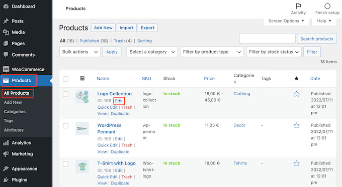 Edit product in WooCommerce Adding a short product description using WooCommerce