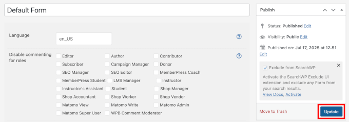 wpdiscuz-defaultform-update The update button
