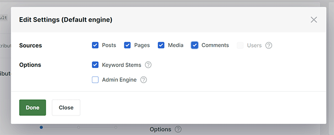 Aggiungi origini al motore di ricerca Aggiungi origini al motore di ricerca