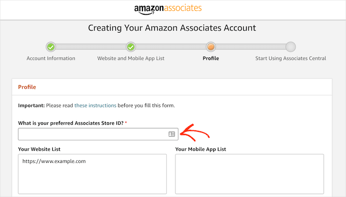 Registering as an Amazon affiliate Registering as an Amazon affiliate