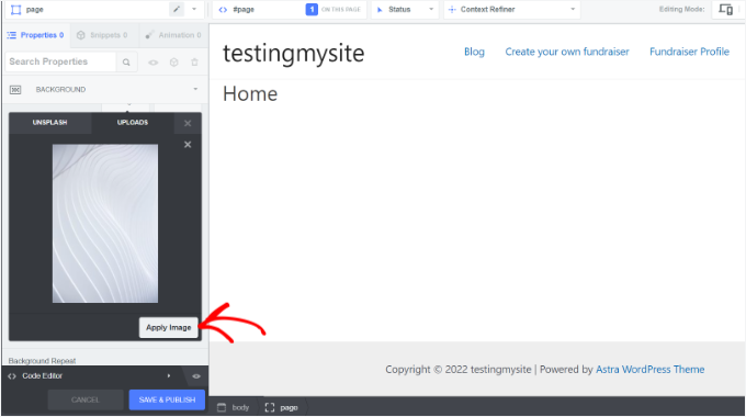Apply image and save Apply image and save
